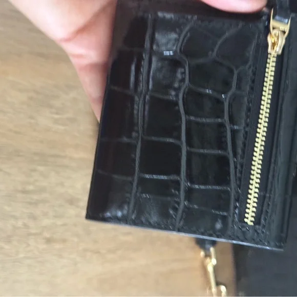 1018$+!! New Tory Burch Britten Black Leather Satchel & Matching Bifold Wallet - Picture 13 of 17